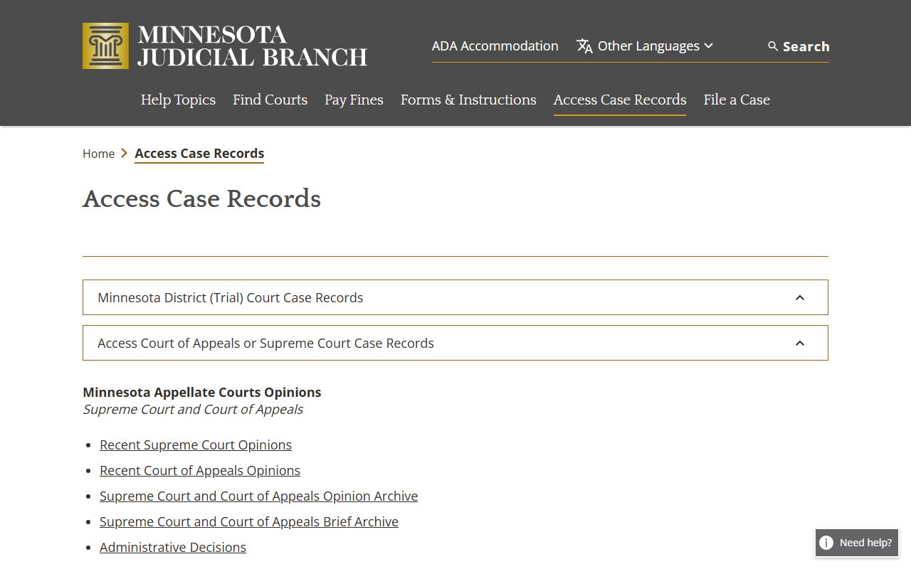 Nobles County court records access case records portal